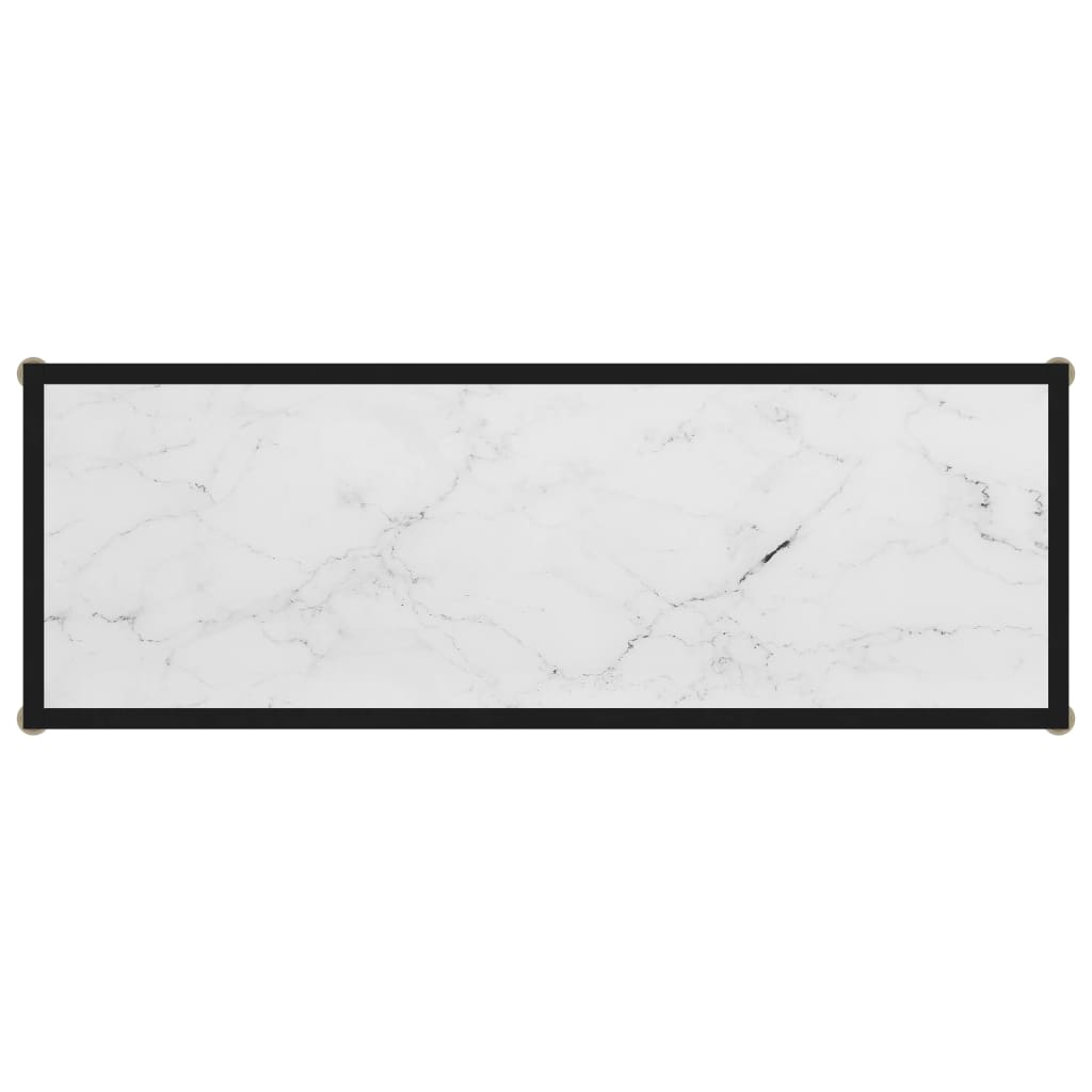 fehér edzett üveg tálalóasztal 100 x 35 x 75 cm