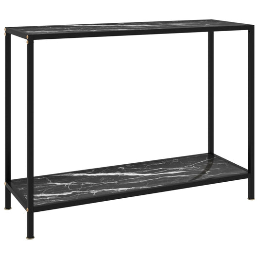 fekete edzett üveg tálalóasztal 100 x 35 x 75 cm