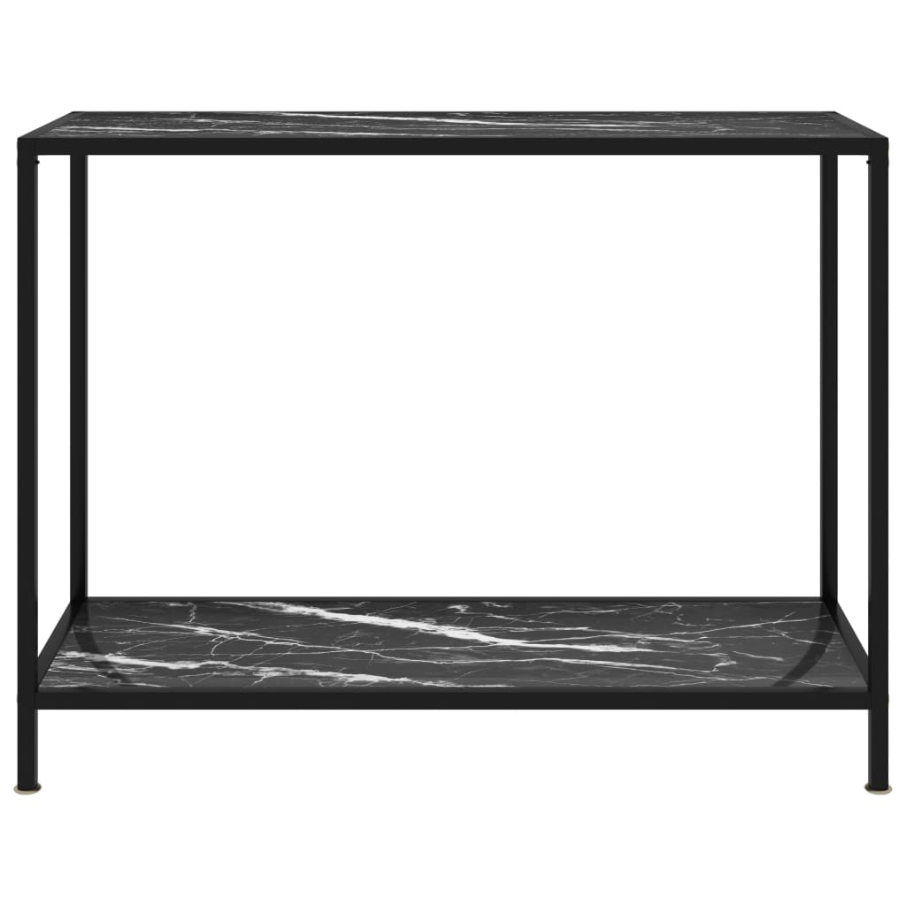 fekete edzett üveg tálalóasztal 100 x 35 x 75 cm