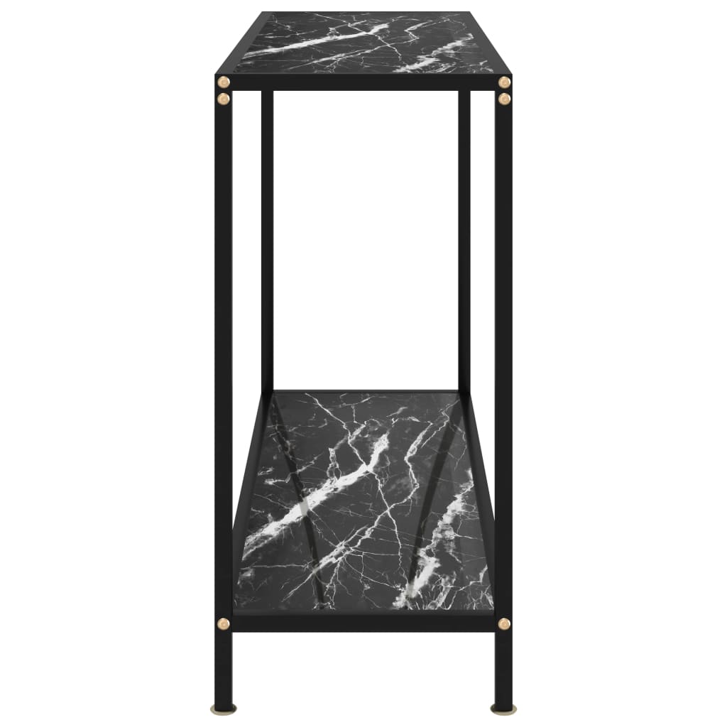 fekete edzett üveg tálalóasztal 100 x 35 x 75 cm