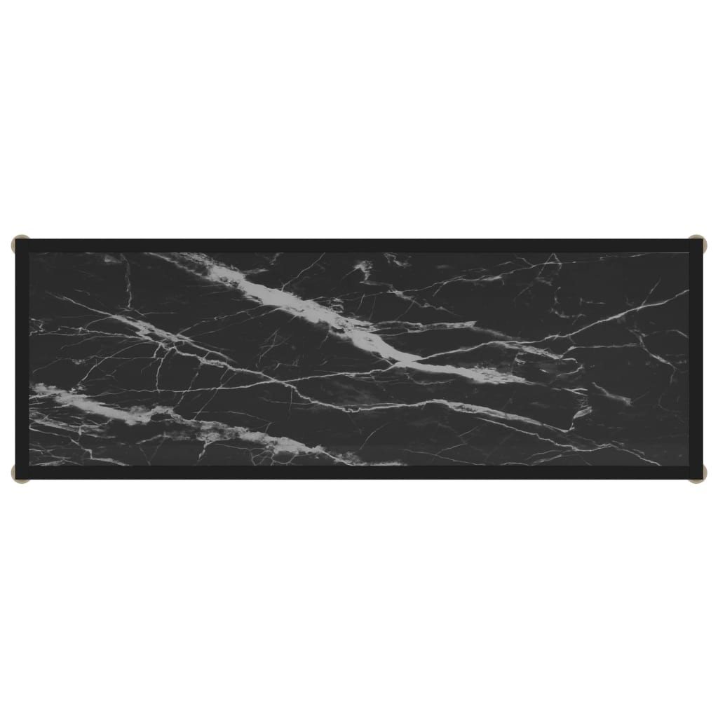 fekete edzett üveg tálalóasztal 100 x 35 x 75 cm
