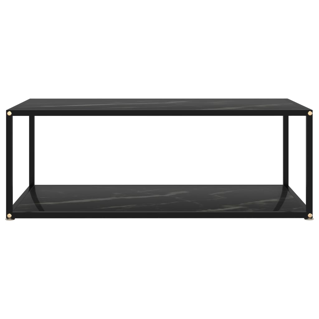 fekete edzett üveg dohányzóasztal 100 x 50 x 35 cm