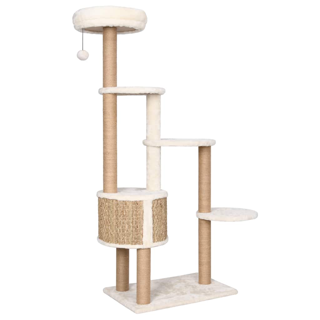 tengerifű macskabútor luxuspárnával és kaparófával 148 cm