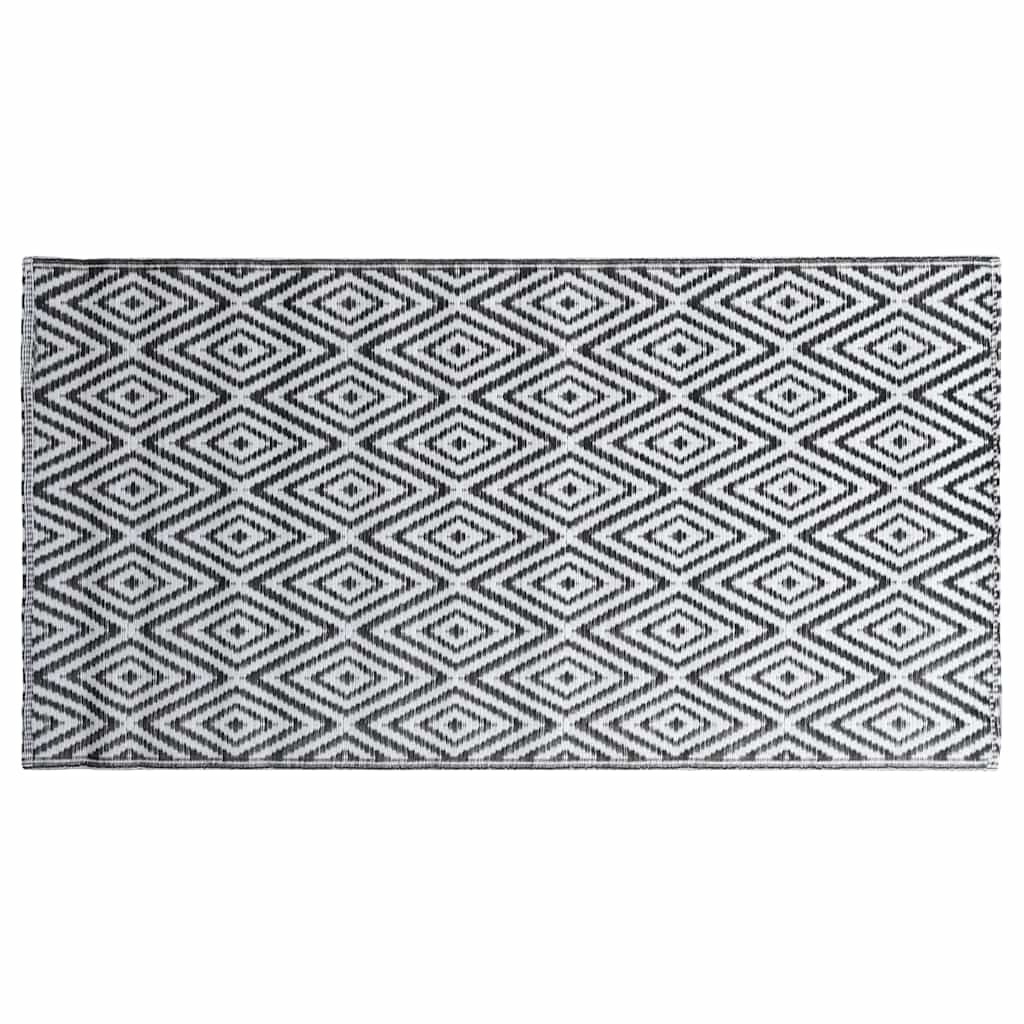 fekete-fehér ARAKIL PP kültéri szőnyeg 120 x 180 cm