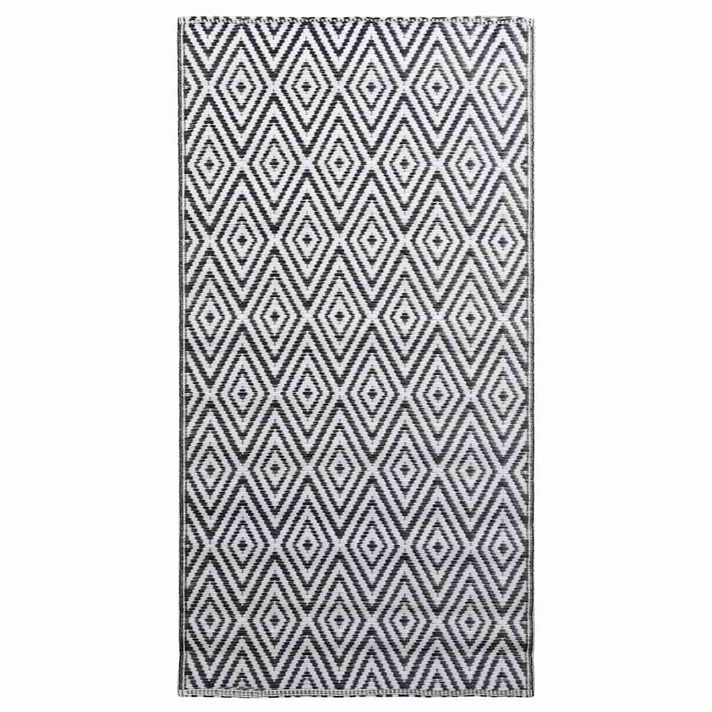 fekete-fehér ARAKIL PP kültéri szőnyeg 160 x 230 cm