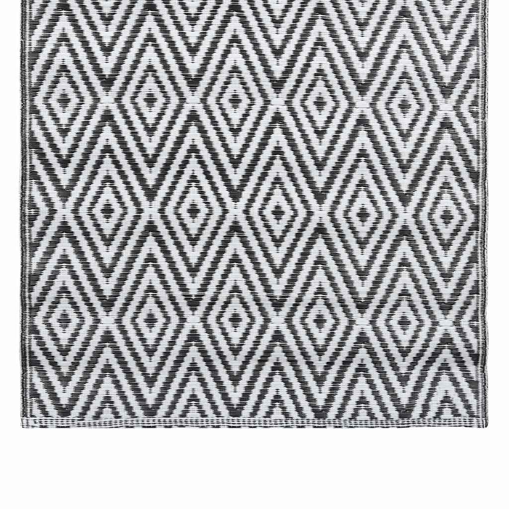 fekete-fehér ARAKIL PP kültéri szőnyeg 160 x 230 cm