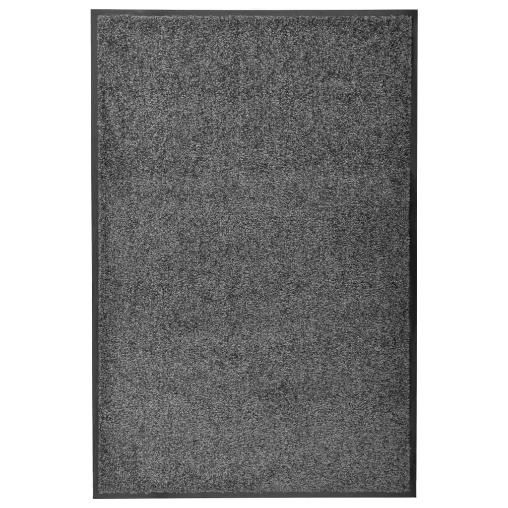antracitszürke kimosható lábtörlő 60 x 90 cm