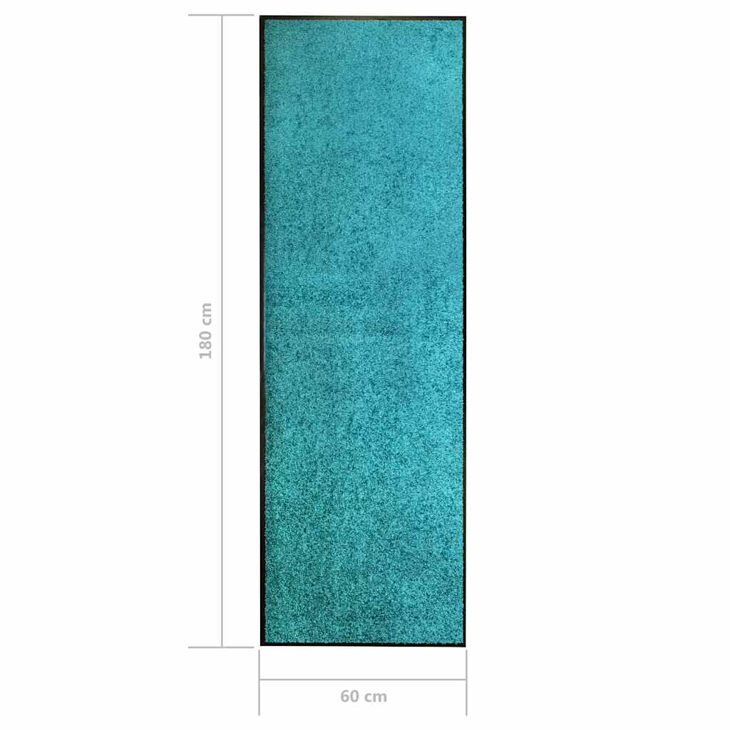 ciánkék kimosható lábtörlő 60 x 180 cm