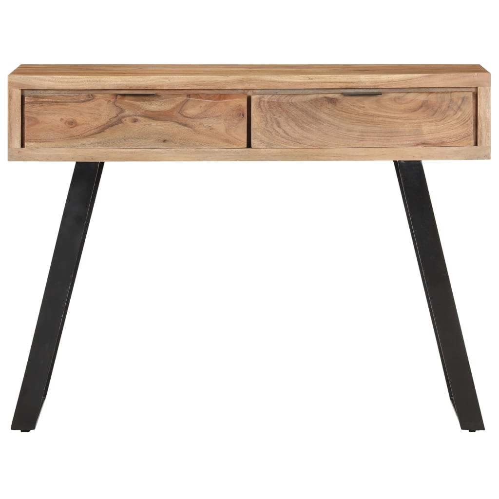 természetes szélű tömör akácfa tálalóasztal 100 x 35 x 76 cm