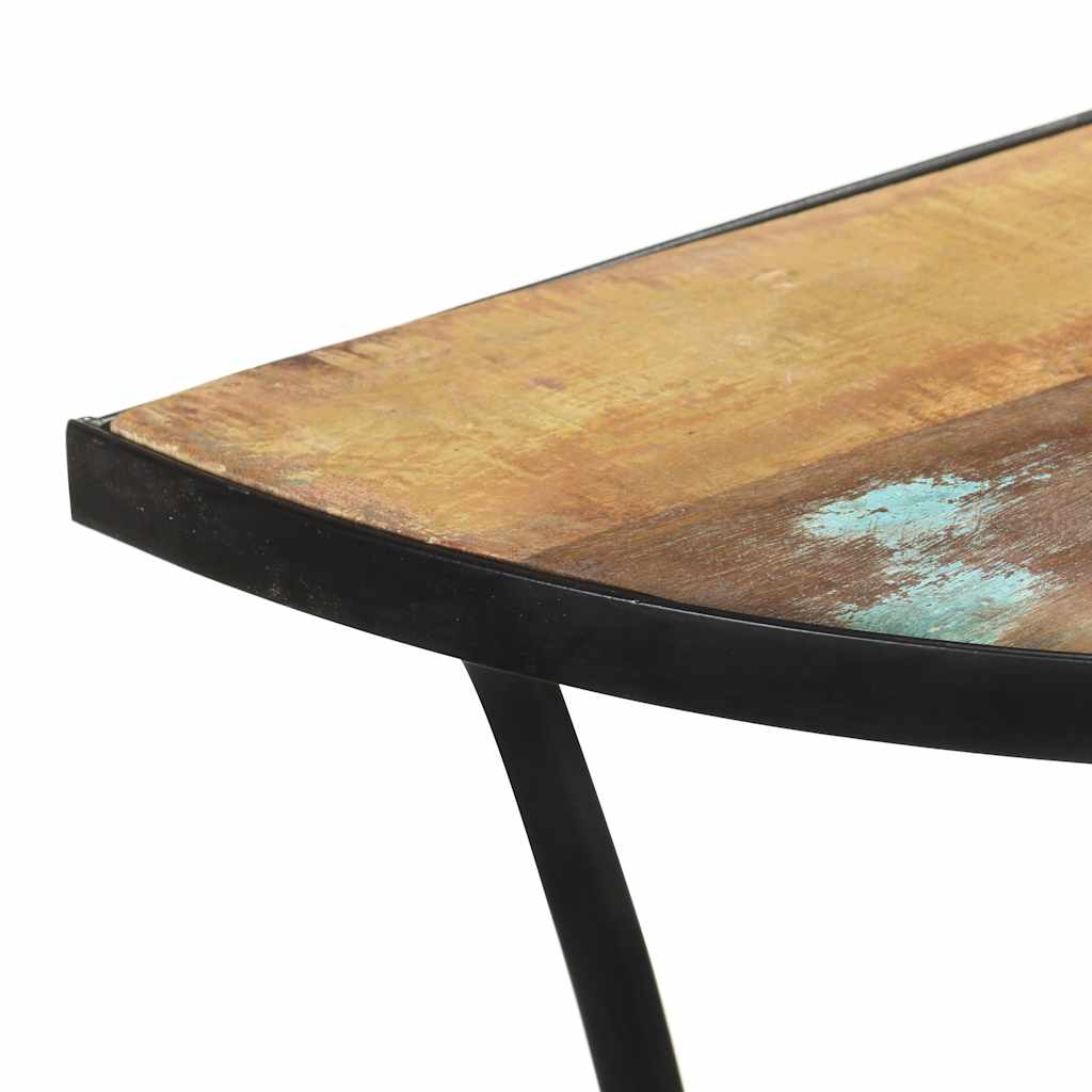tömör újrahasznosított fa kisasztal 110 x 40 x 77 cm