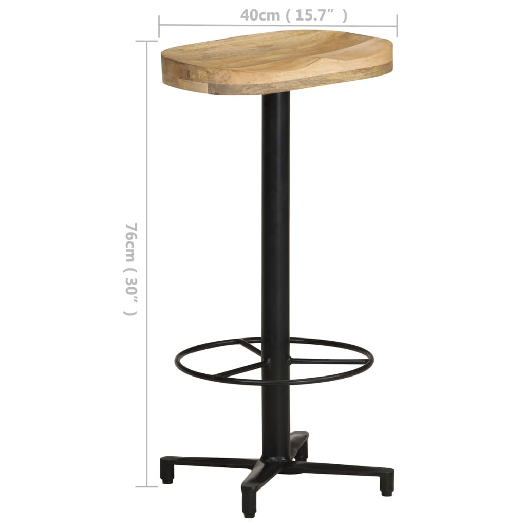 2 db tömör mangófa bárszék 76 cm