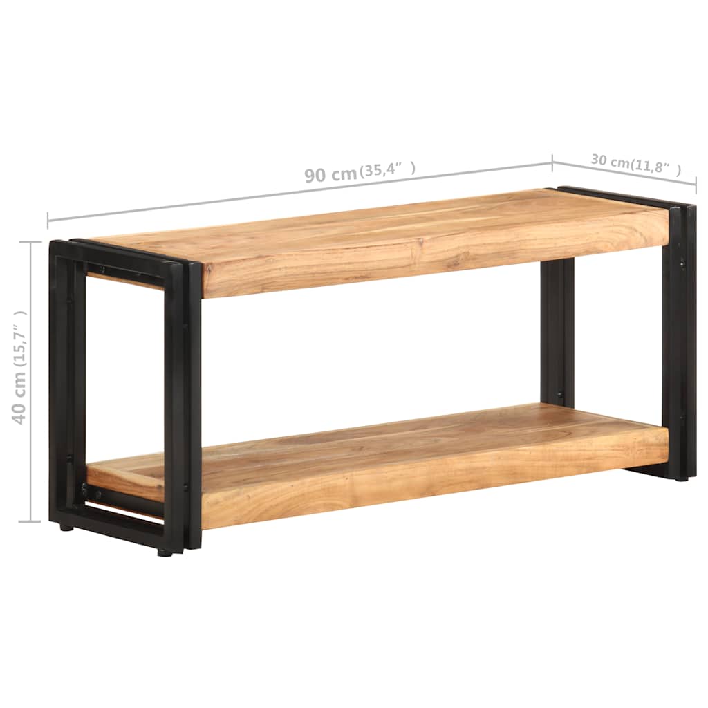 tömör akácfa TV-szekrény 90 x 30 x 40 cm