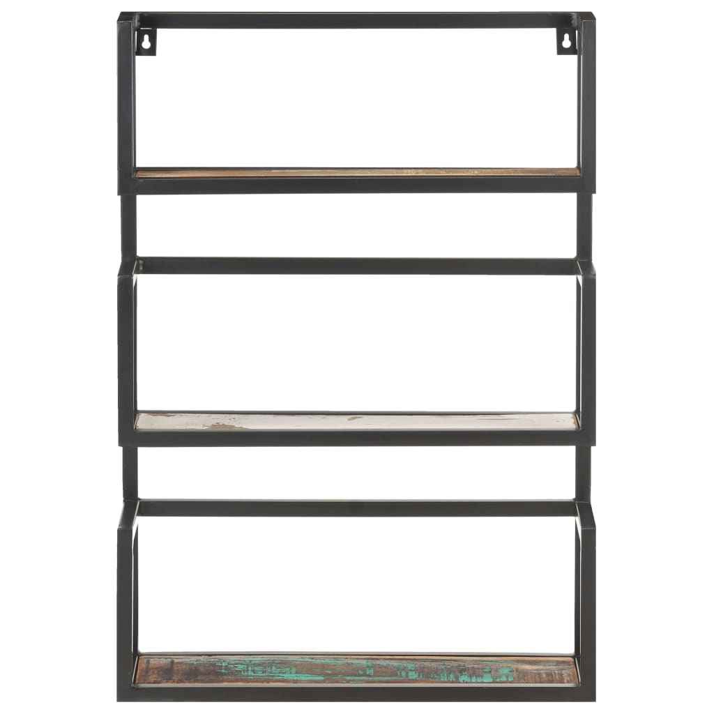 tömör újrahasznosított fa fali polc 60 x 20 x 85 cm