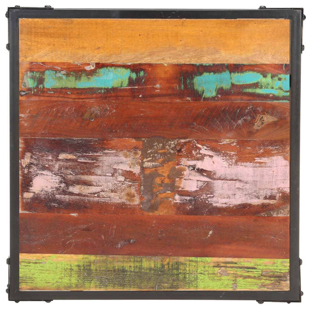 tömör újrahasznosított fa dohányzóasztal 60 x 60 x 35 cm