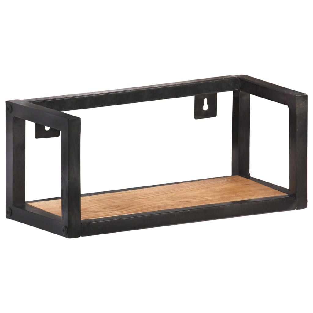 2 db tömör akácfa fali polc 40 cm