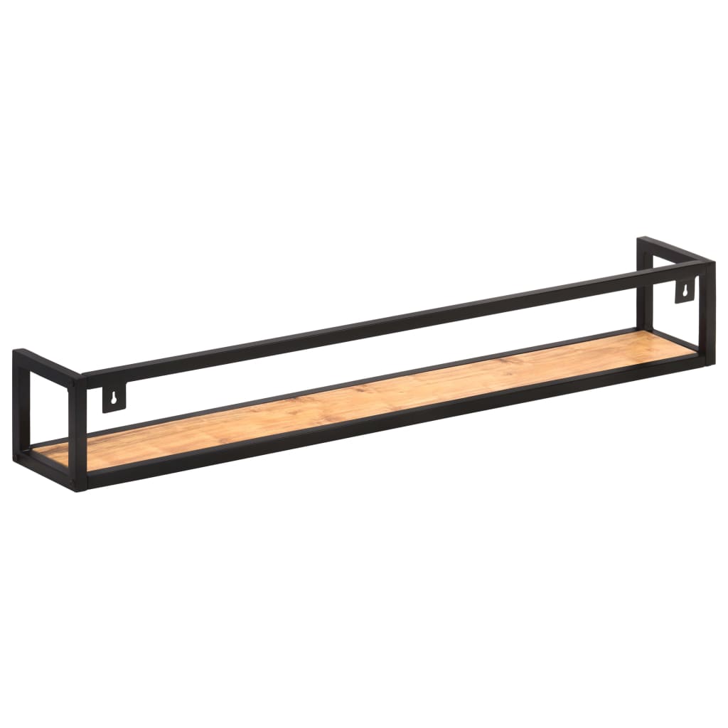 2 db tömör akácfa fali polc 120 cm