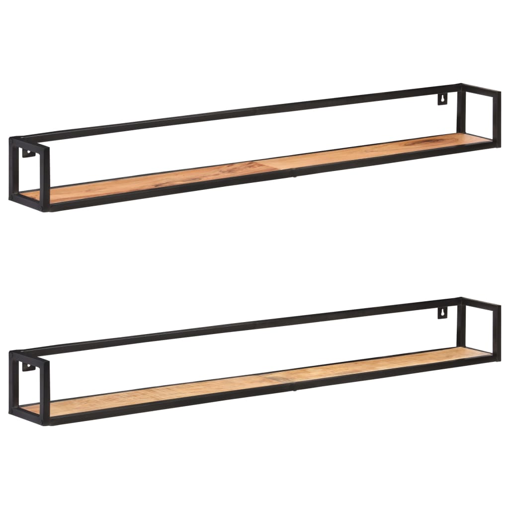 2 db tömör akácfa fali polc 160 cm