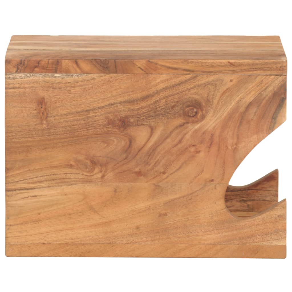 falra szerelhető tömör akácfa kerékpártartó 35 x 25 x 25 cm