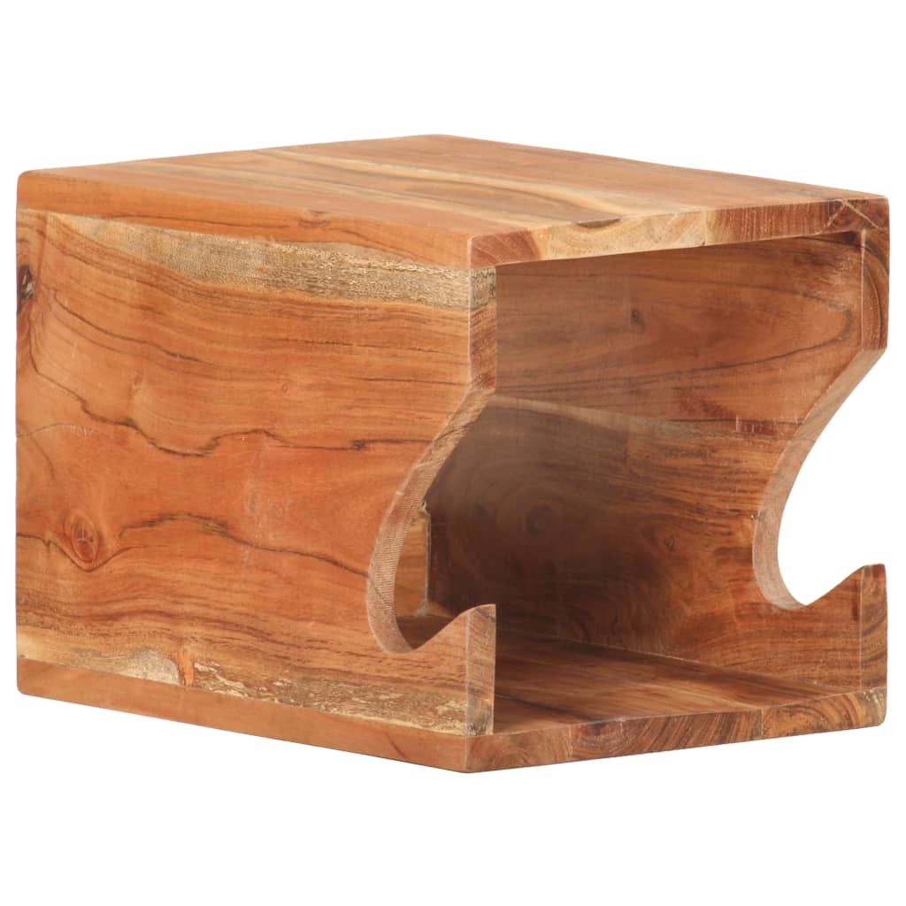 falra szerelhető tömör akácfa kerékpártartó 35 x 25 x 25 cm
