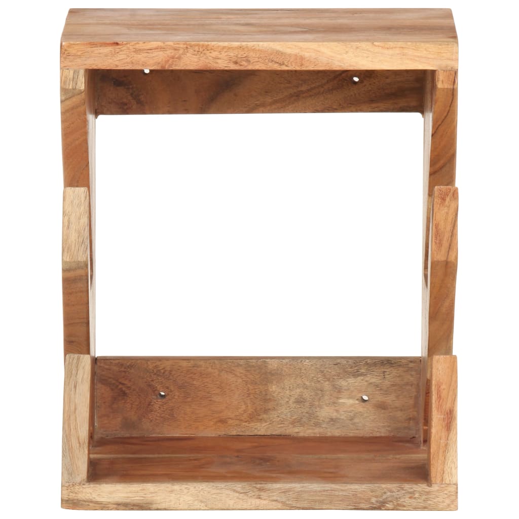 falra szerelhető tömör akácfa gördeszkatartó 25 x 20 x 30 cm