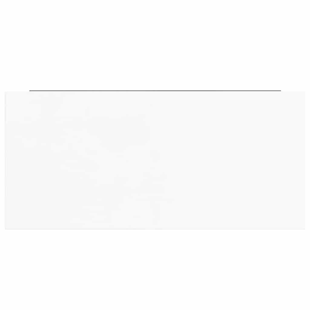 magasfényű fehér MDF lebegő fali polc 50 x 23,5 x 3,8 cm
