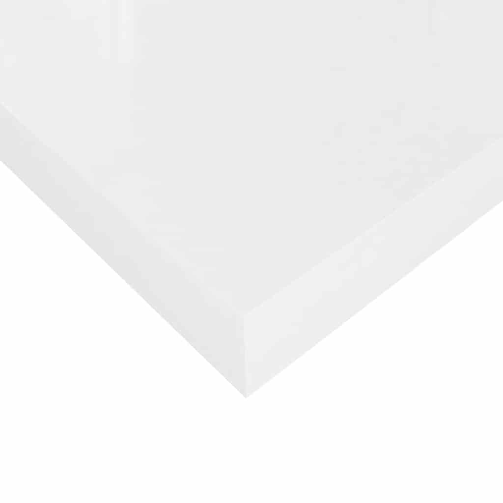 magasfényű fehér MDF lebegő fali polc 50 x 23,5 x 3,8 cm