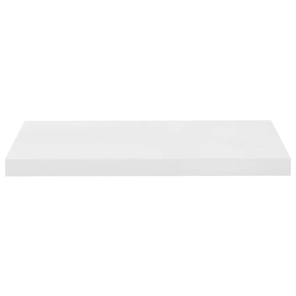magasfényű fehér MDF lebegő fali polc 60 x 23,5 x 3,8 cm