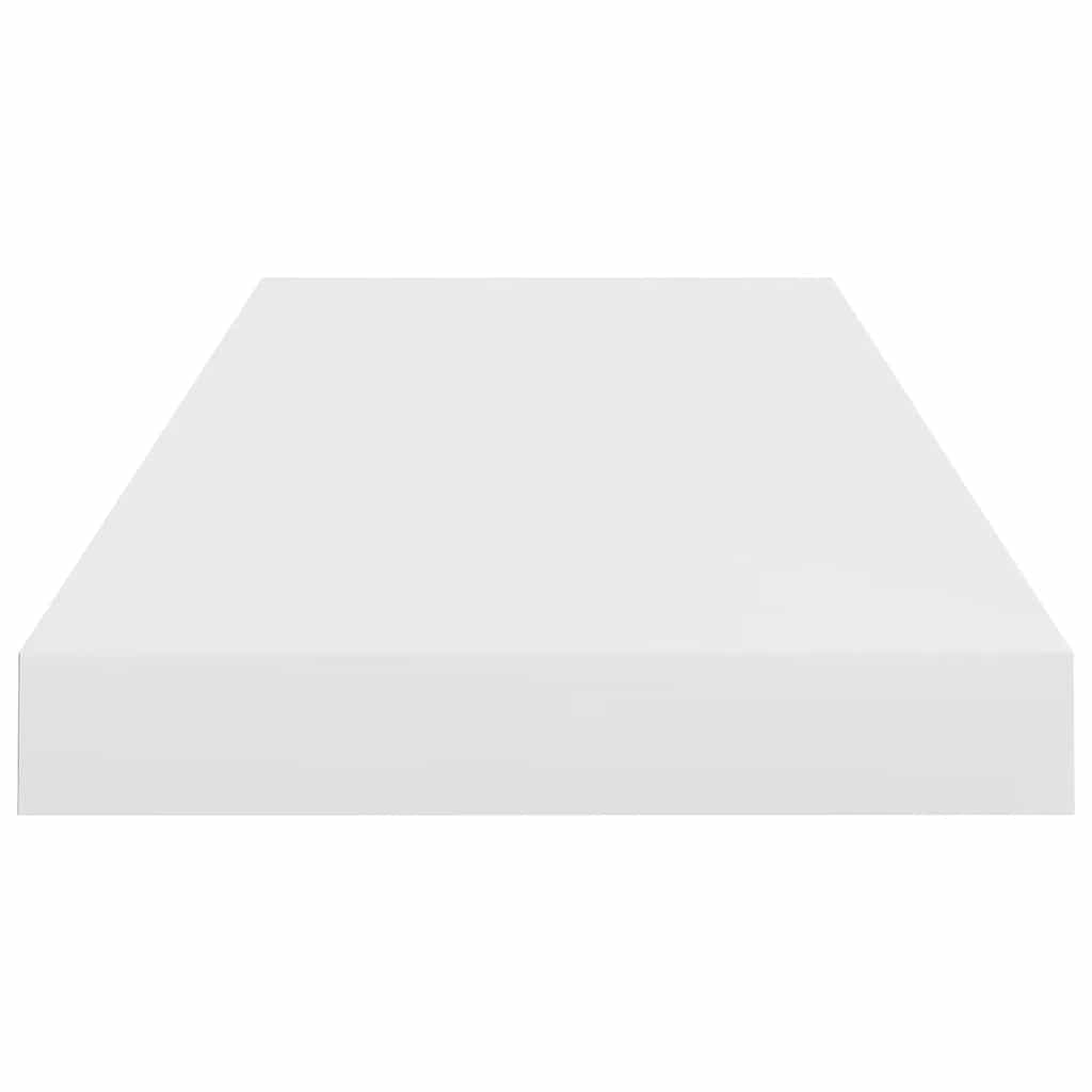 magasfényű fehér MDF lebegő fali polc 60 x 23,5 x 3,8 cm