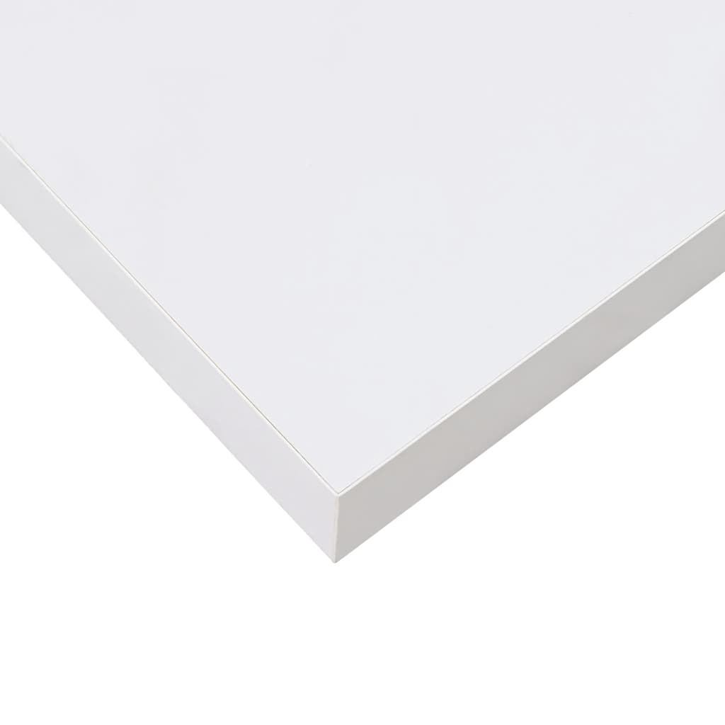 2 db magasfényű fehér MDF lebegő fali polc 80 x 23,5 x 3,8 cm