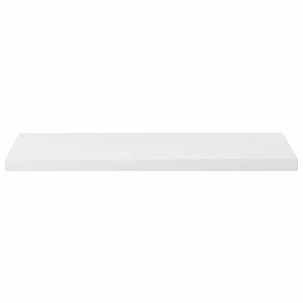 magasfényű fehér MDF lebegő fali polc 90 x 23,5 x 3,8 cm