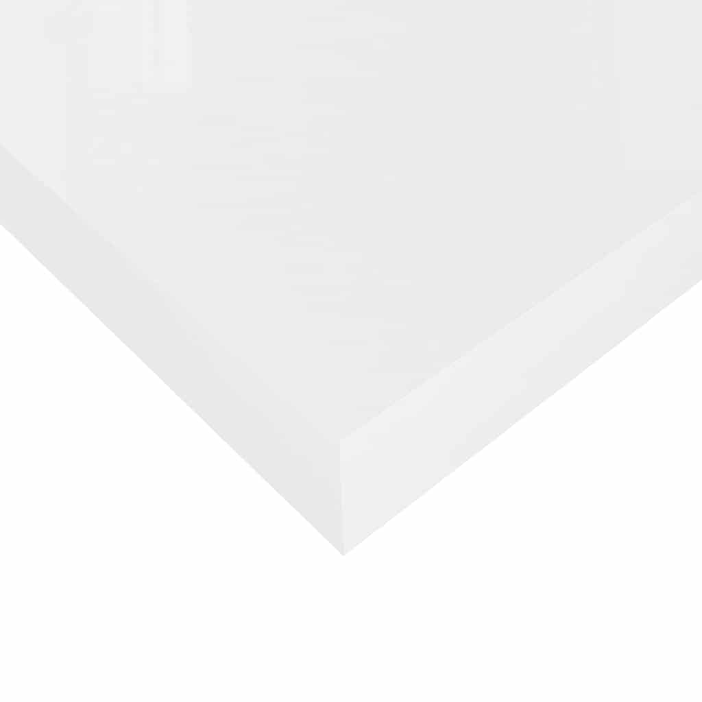 magasfényű fehér MDF lebegő fali polc 120 x 23,5 x 3,8 cm