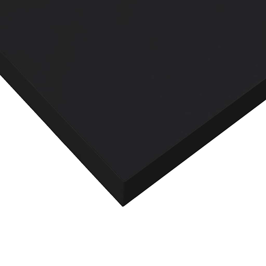 magasfényű fekete MDF lebegő fali polc 23 x 23,5 x 3,8 cm