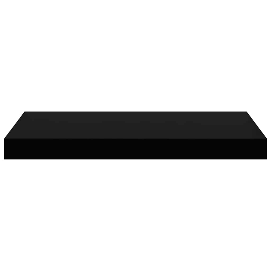 magasfényű fekete MDF lebegő fali polc 50 x 23,5 x 3,8 cm