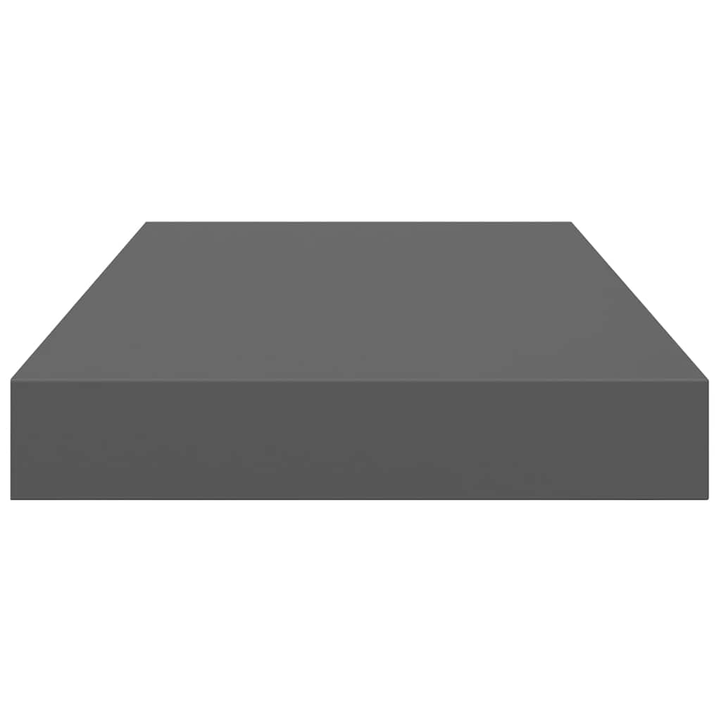 magasfényű szürke MDF lebegő fali polc 40 x 23,5 x 3,8 cm