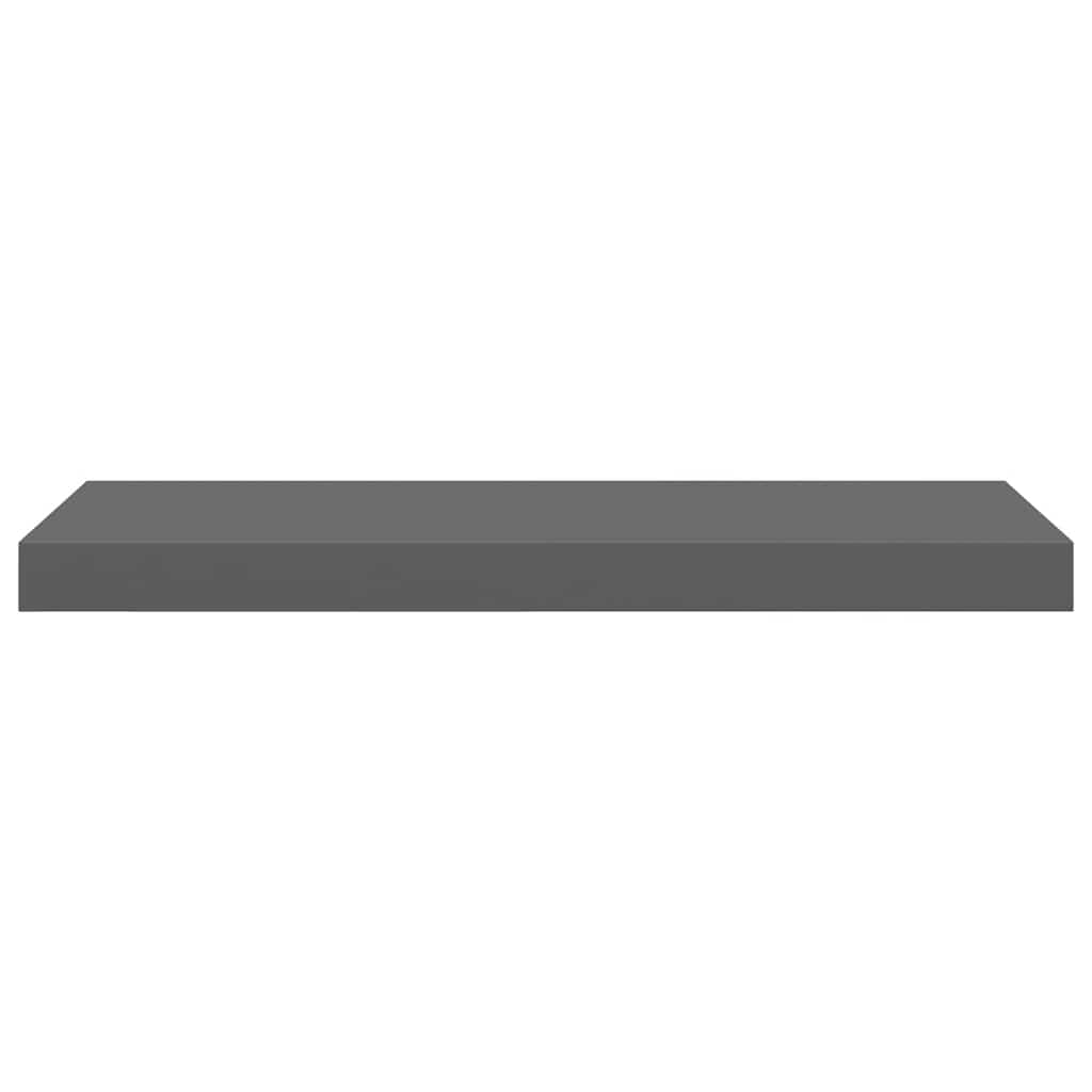 magasfényű szürke MDF lebegő fali polc 60 x 23,5 x 3,8 cm
