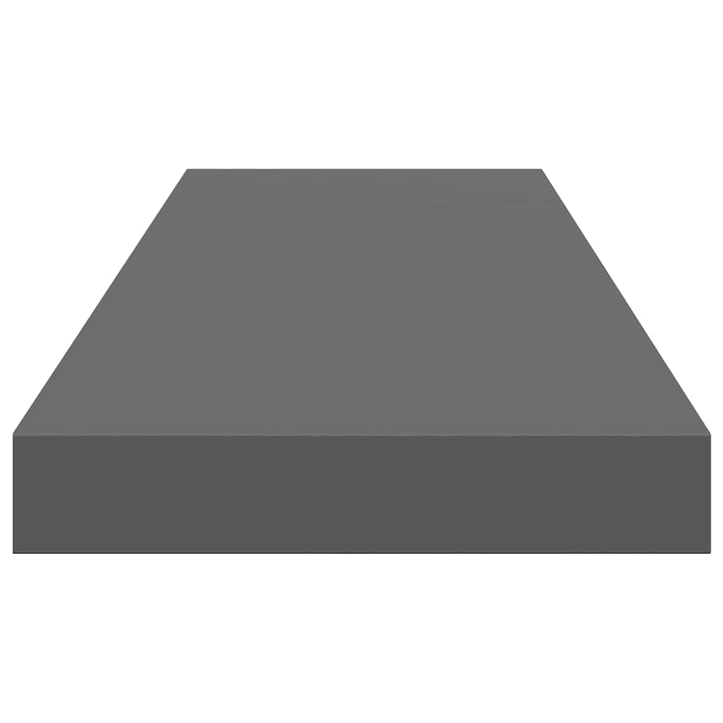 magasfényű szürke MDF lebegő fali polc 80 x 23,5 x 3,8 cm