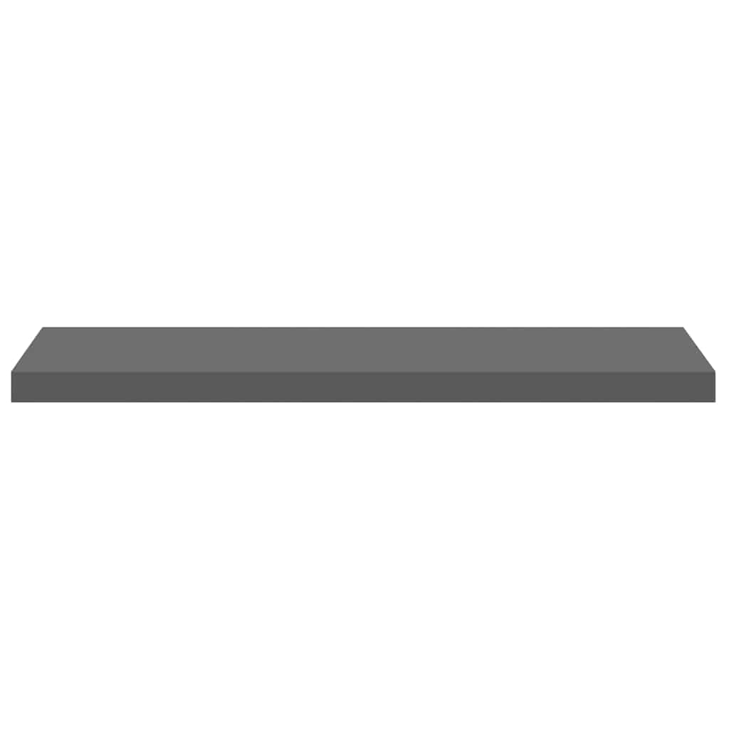 magasfényű szürke MDF fali polc 90 x 23,5 x 3,8 cm