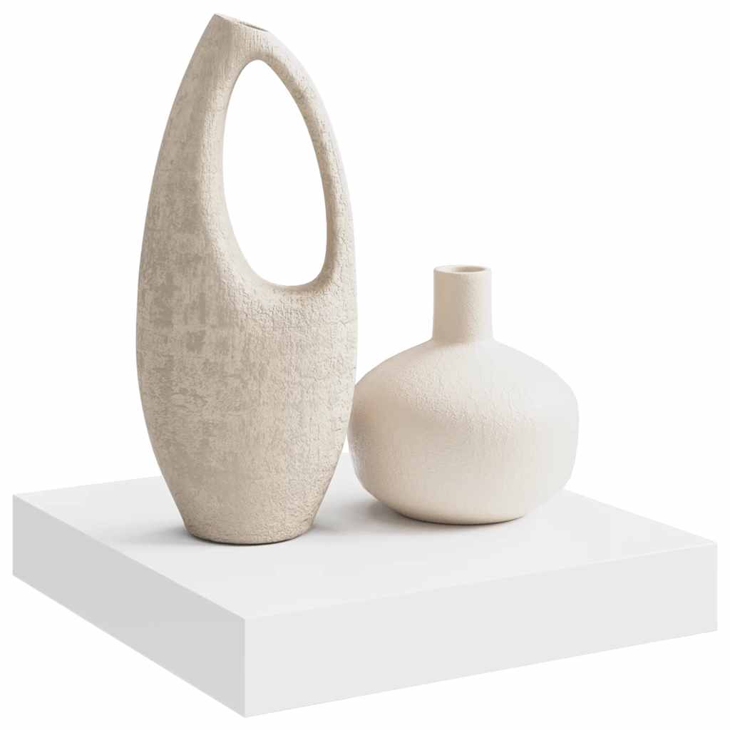 fehér MDF lebegő fali polc 23 x 23,5 x 3,8 cm