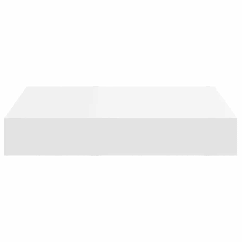 4 db fehér MDF lebegő fali polc 23 x 23,5 x 3,8 cm