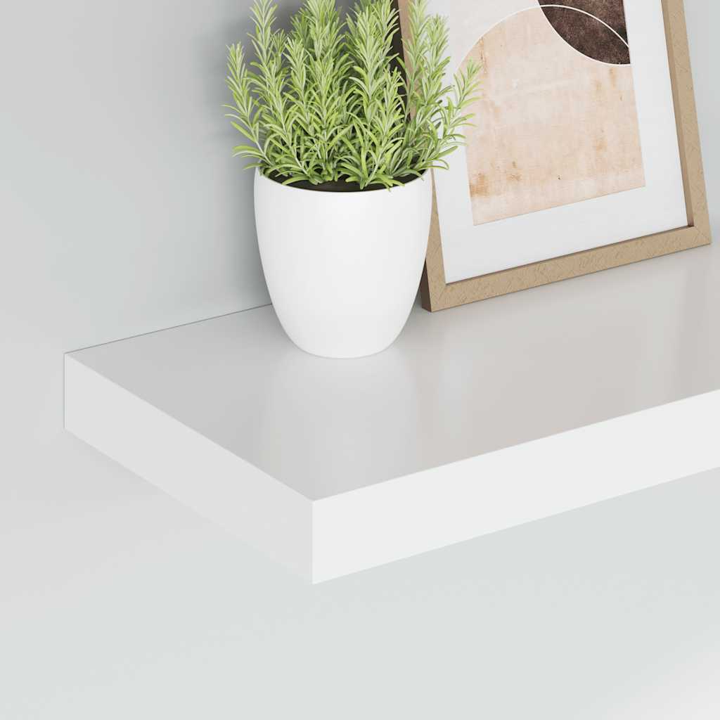 fehér MDF lebegő fali polc 40 x 23,5 x 3,8 cm