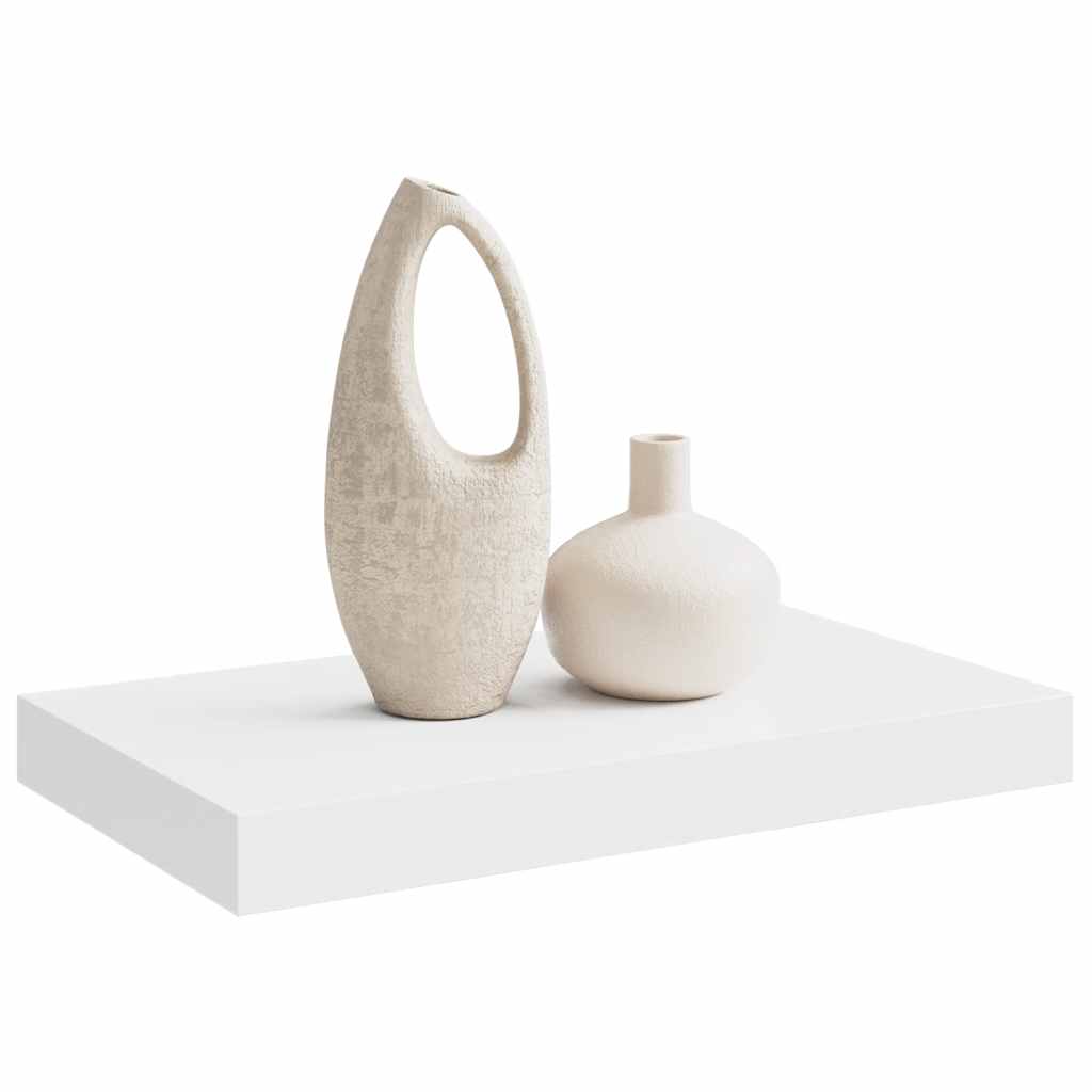 fehér MDF lebegő fali polc 40 x 23,5 x 3,8 cm