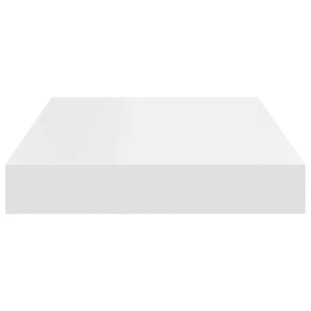4 db fehér MDF lebegő fali polc 40 x 23,5 x 3,8 cm