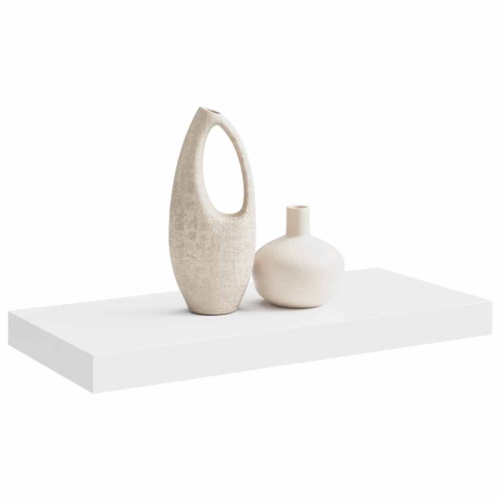 fehér MDF lebegő fali polc 50 x 23,5 x 3,8 cm