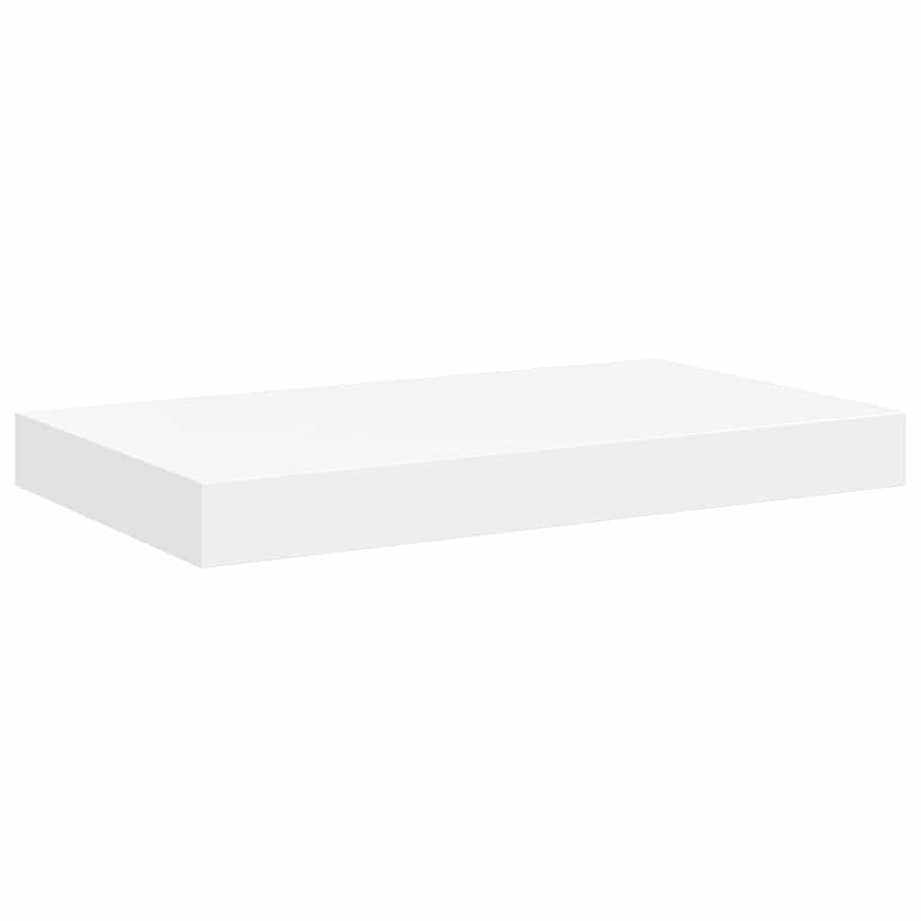 4 db fehér MDF fali polc 50 x 23,5 x 3,8 cm
