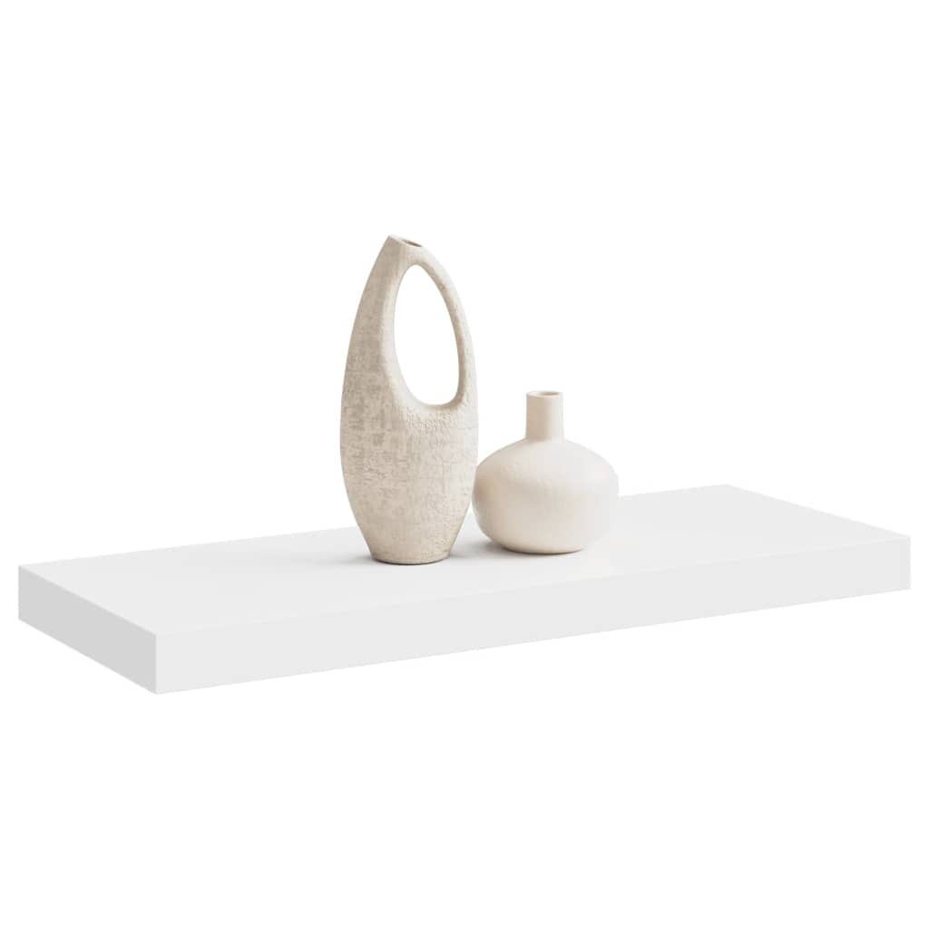 fehér MDF lebegő fali polc 60 x 23,5 x 3,8 cm