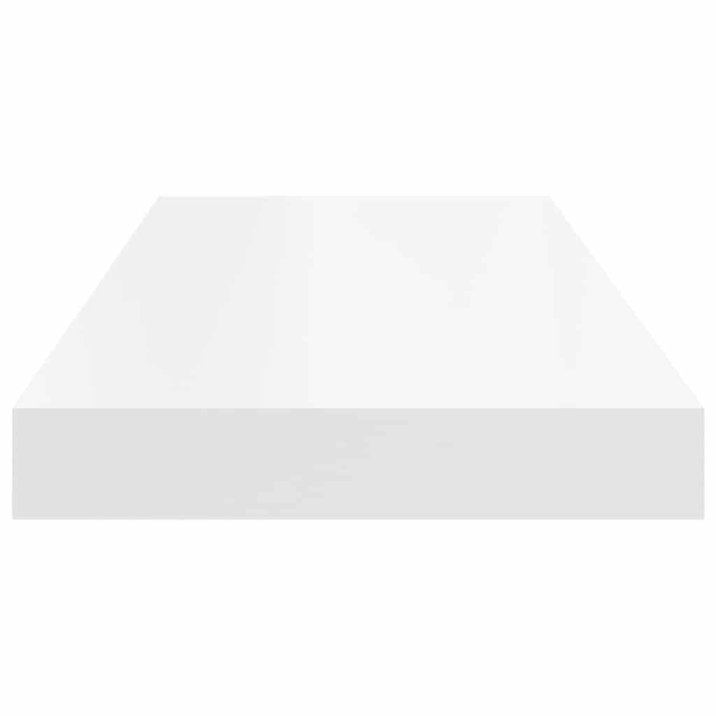 fehér MDF lebegő fali polc 60 x 23,5 x 3,8 cm