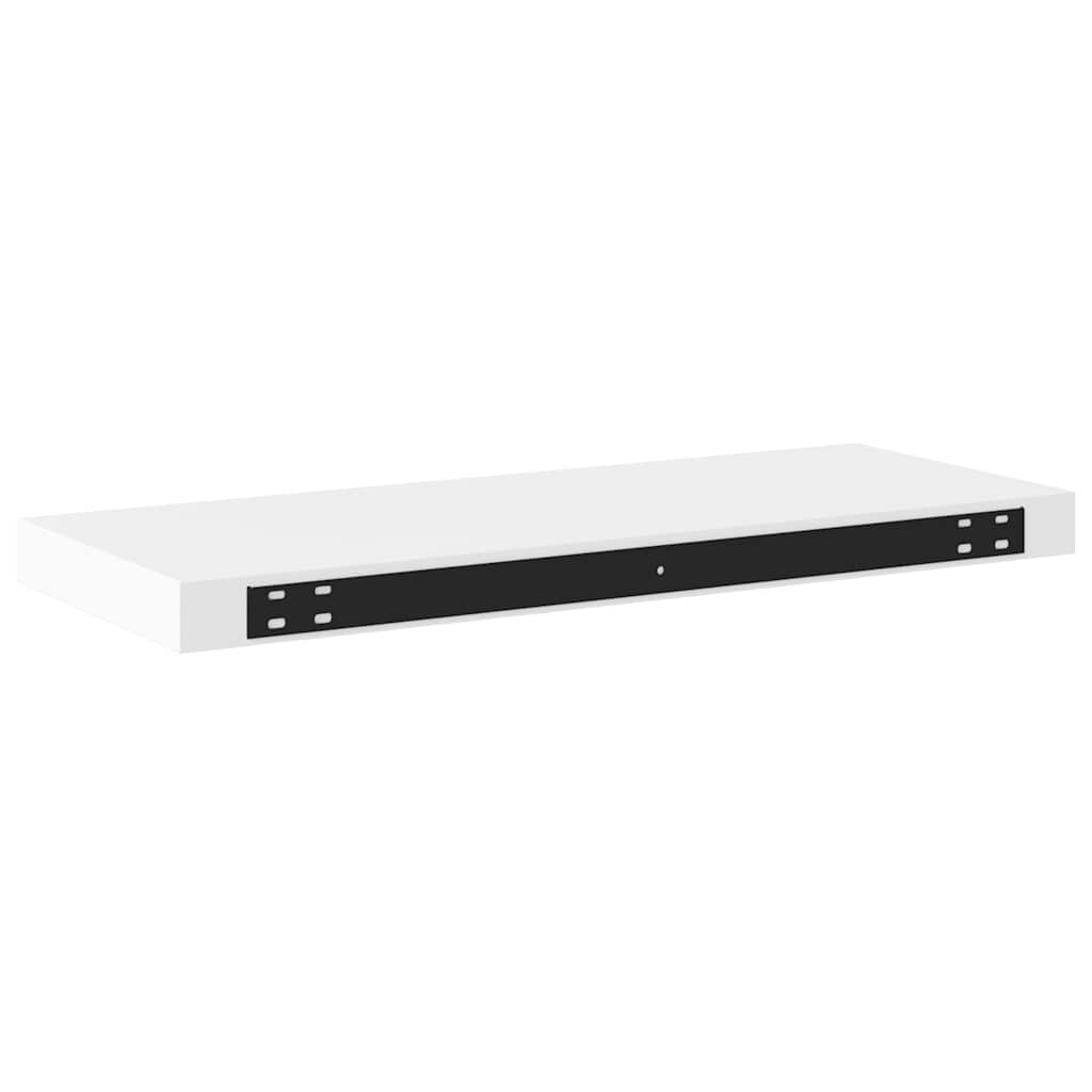 4 db fehér MDF lebegő fali polc 60 x 23,5 x 3,8 cm