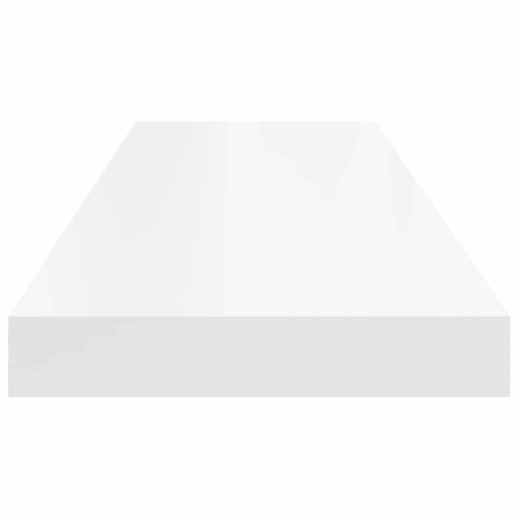 4 db fehér MDF lebegő fali polc 80 x 23,5 x 3,8 cm