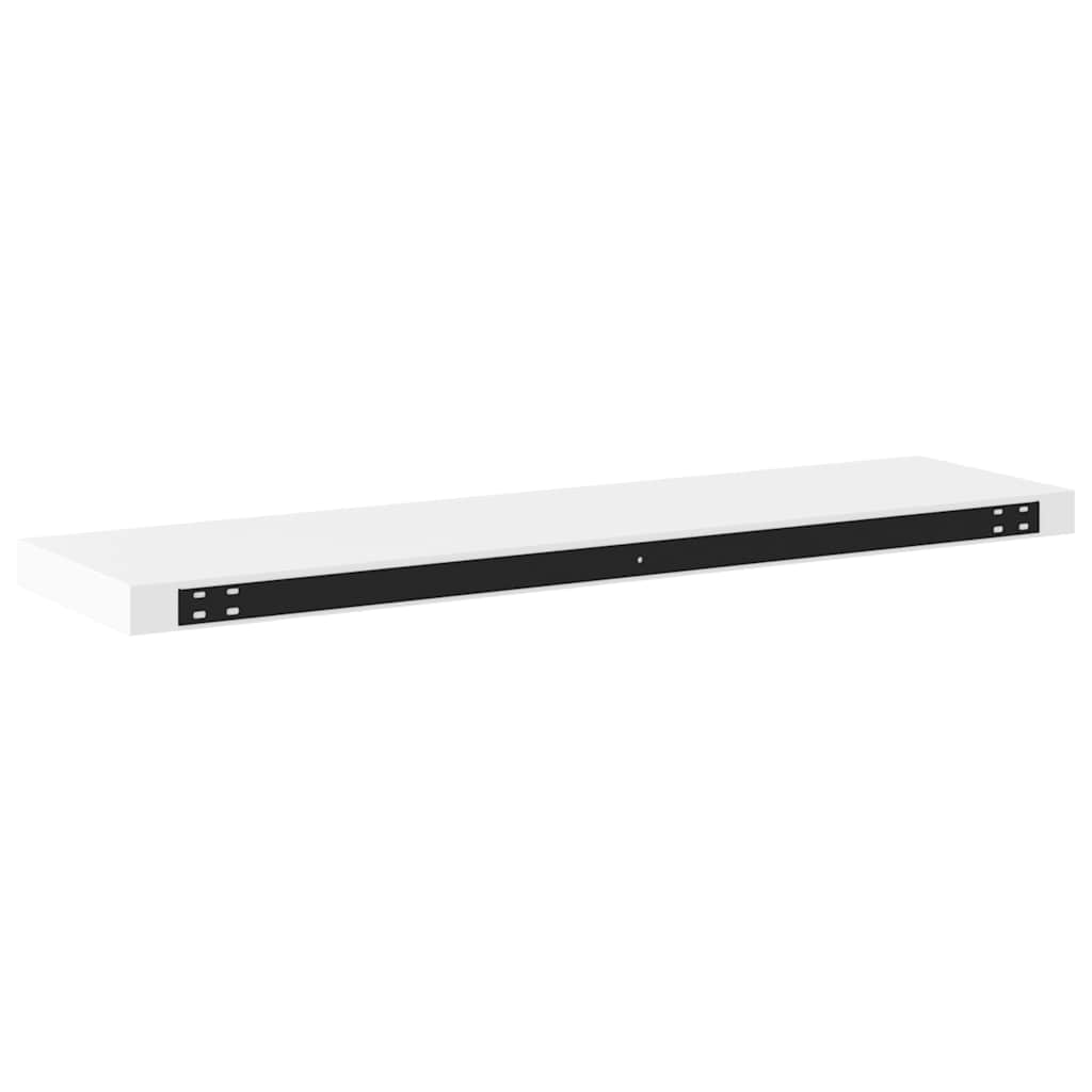 4 db fehér MDF lebegő fali polc 90 x 23,5 x 3,8 cm