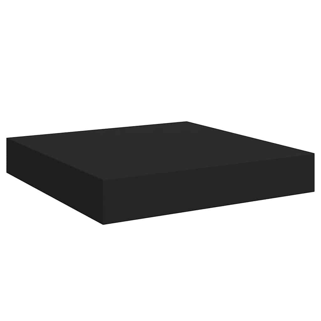 fekete MDF lebegő fali polc 23 x 23,5 x 3,8 cm